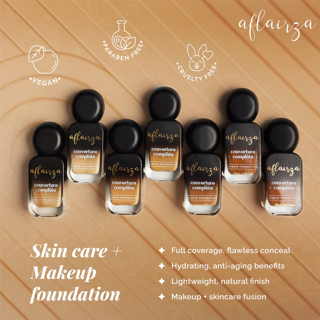 Coverture Complete Liquid Foundation | Full Coverage, Long-Lasting, Lightweight & Water-Resistant | Infused with Ectoin for Hydration & Skin Protection | 7 Shades for All Skin Tones | Buildable & Comfortable Wear - Image 3