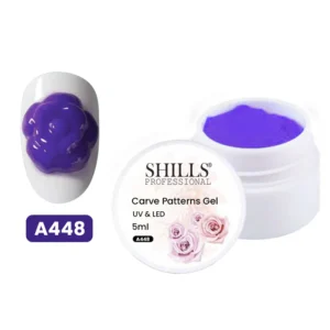 Carve Patterns Gel Purple Pink A448