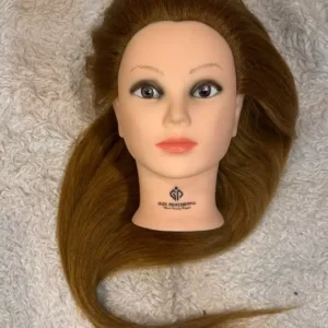 Dummy for Hair Styling Practice – Professional Mannequin Head with Free Mini Stand | Heat Resistant up to 230°C | Washable Hair