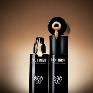 PAC PRO FINISH FULL COVERAGE FOUNDATION fair 120, medium 220 dark 320